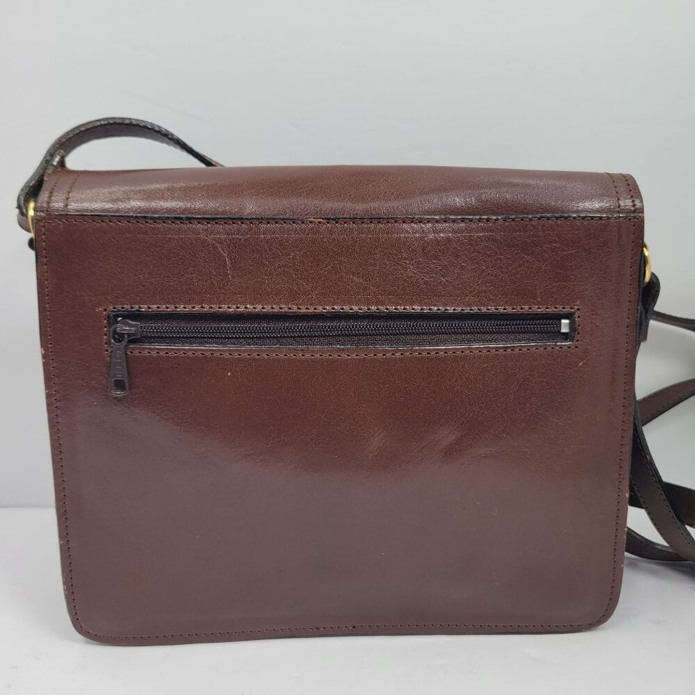 Moscardini Women's Brown Leather Crossbody Bag Made In Italy - Picture 2 of 12